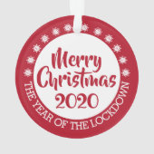 2020 klokkenluiderpandemie: rood met Kerstmis Ornament (achterkant)