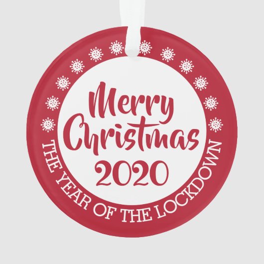 2020 klokkenluiderpandemie: rood met Kerstmis Ornament (achterkant)