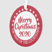 2020 klokkenluiderpandemie: rood met Kerstmis Ornament (voorkant)