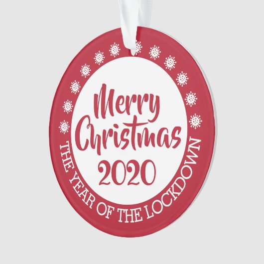 2020 klokkenluiderpandemie: rood met Kerstmis Ornament (voorkant)