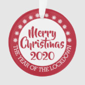 2020 klokkenluiderpandemie: rood met Kerstmis Ornament (voorkant)