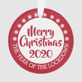 2020 klokkenluiderpandemie: rood met Kerstmis Ornament