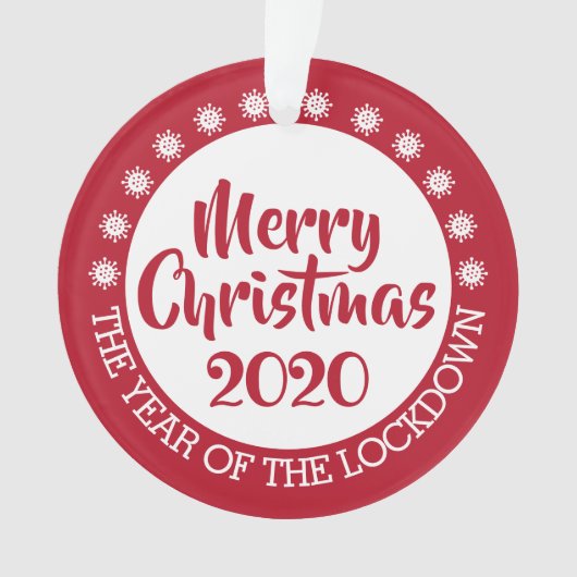 2020 klokkenluiderpandemie: rood met Kerstmis Ornament (voorkant)