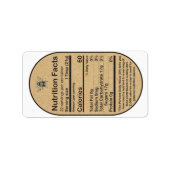 2020 Kraft Oval Honeybee Nutrition Facts Label (Voorkant)