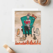 2020 Krampus en de Katten Notitiekaartje (Voorkant / Achterkant in situ)