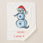 2020 laat Roll Toilet Paper Snowman Sherpa Deken (Voorkant)