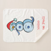 2020 laat Roll Toilet Paper Snowman Sherpa Deken (Voorkant (horizontaal))