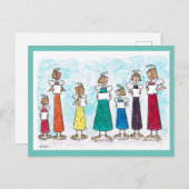 2020 leuke regenboogkerstkoor briefkaart (Voorkant / Achterkant)