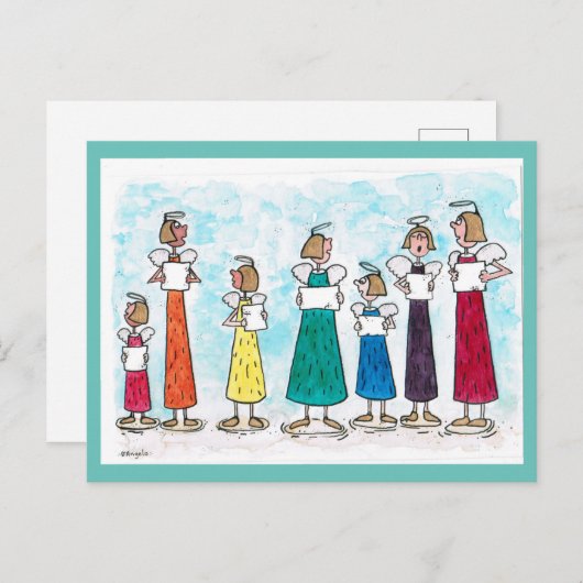 2020 leuke regenboogkerstkoor briefkaart (Voorkant / Achterkant)