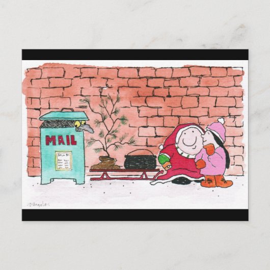 2020 liefdadigheidsinstelling santa briefkaart (Voorkant)