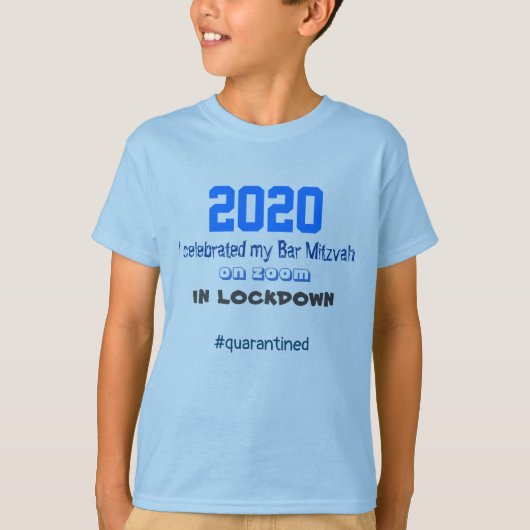 2020 Lockdown Bar Mitzvah Boy T-shirt (Voorkant)