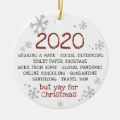2020, maar Jay voor Kerstmis Keramisch Ornament (Voorkant)