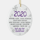 2020, maar Jay voor Kerstmis Keramisch Ornament (Rechts)