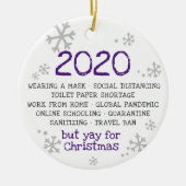 2020, maar Jay voor Kerstmis Keramisch Ornament (Voorkant)