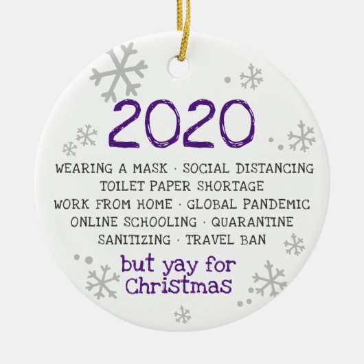 2020, maar Jay voor Kerstmis Keramisch Ornament (Voorkant)