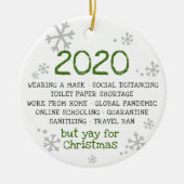 2020, maar Jay voor Kerstmis Keramisch Ornament (Voorkant)