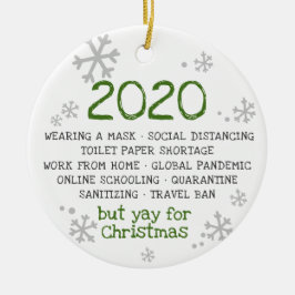2020, maar Jay voor Kerstmis Keramisch Ornament