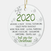 2020, maar Jay voor Kerstmis Keramisch Ornament (Links)