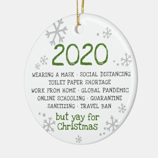 2020, maar Jay voor Kerstmis Keramisch Ornament (Links)