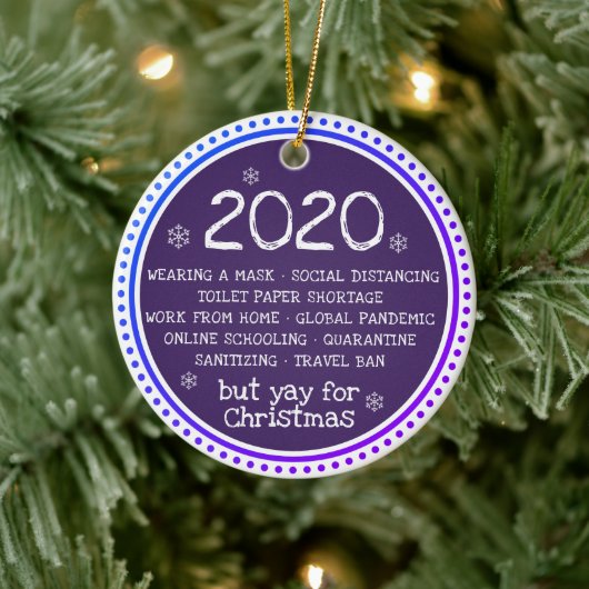 2020, maar Jay voor Kerstmis Keramisch Ornament (Boom)