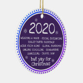 2020, maar Jay voor Kerstmis Keramisch Ornament (Rechts)