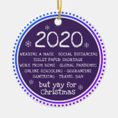 2020, maar Jay voor Kerstmis Keramisch Ornament (Voorkant)