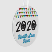 2020 Mask Health Care Hero Year Einde jaar Ornament (voorkant)