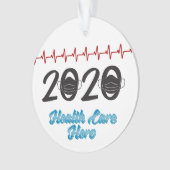 2020 Mask Health Care Hero Year Einde jaar Ornament (voorkant)