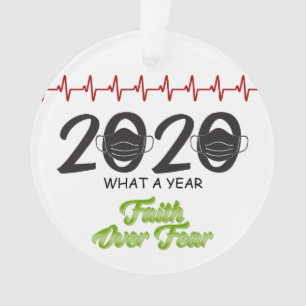 2020 Masker Faith over angst wat een jaar Ornament