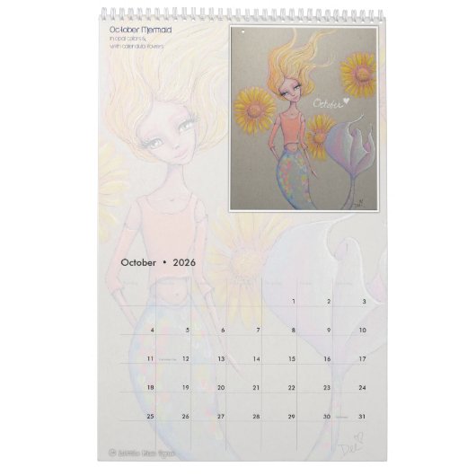 2020 Mermaid Calendar van Little Miss Tyne Kalender (Okt 2026)