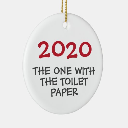 2020 met kerstversiering voor toiletpapier keramisch ornament (Rechts)