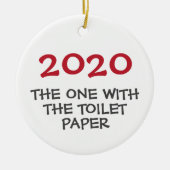2020 met kerstversiering voor toiletpapier keramisch ornament (Voorkant)
