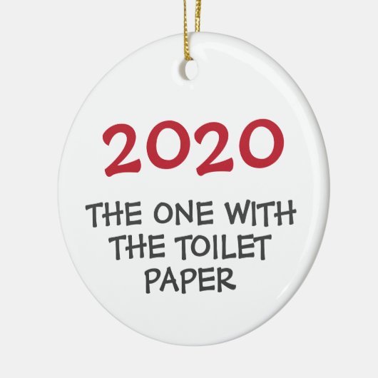 2020 met kerstversiering voor toiletpapier keramisch ornament (Links)