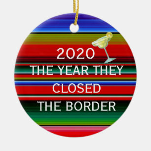 2020 Mexico Jaar dat ze de Grens Sloten Keramisch Ornament