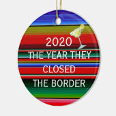 2020 Mexico Jaar dat ze de Grens Sloten Keramisch Ornament (Links)