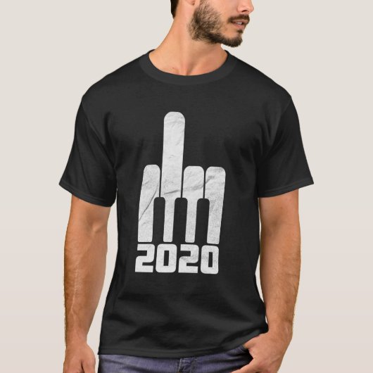 2020 Middelvinger Zeer Slecht Jaar T-shirt (Voorkant)