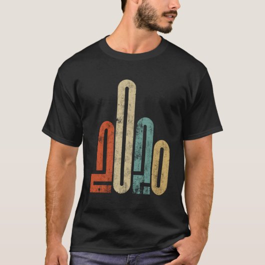 2020 Middenvinger Retro Sarcasme Grappig Flipping T-shirt (Voorkant)