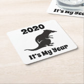 2020 Mijn Rat Jaar Kartonnen Onderzetters (Schuin)