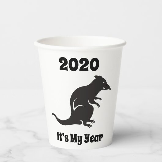 2020 Mijn Rat Jaar Papieren Bekers (Voorkant)