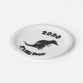 2020 Mijn Rat Jaar Papieren Bordje (Gekanteld)