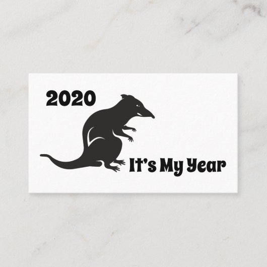 2020 Mijn Rat Jaar Visitekaartje (Voorkant)