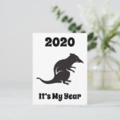 2020 Mijn Rattenjaar Briefkaart (Staand voorkant)