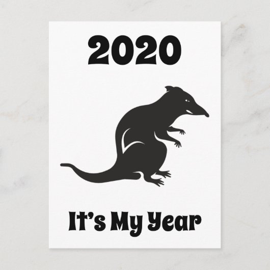 2020 Mijn Rattenjaar Briefkaart (Voorkant)