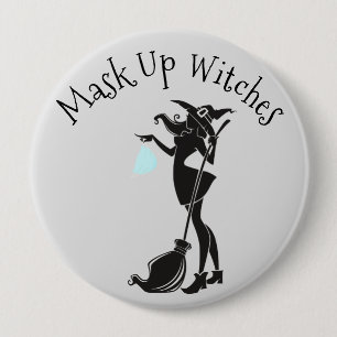 2020 Mondmasker Heksen Halloween Ronde Button 4,0 Cm