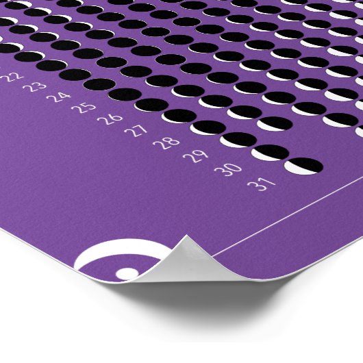 2020-moonkalender - Paars Poster (Hoek)