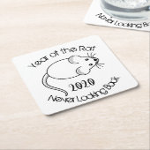 2020-muis: jaar van rotting kartonnen onderzetters (Schuin)