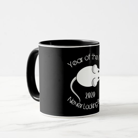 2020-muis: jaar van rotting mok (Voorkant links)