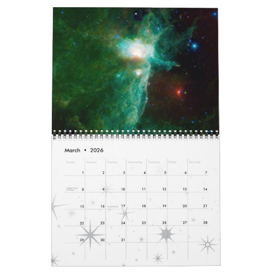 2020 NASA Space Nebulae Astronomy Stars Kalender (Mar 2026)