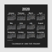 2020 Neon White Agenda van Janz 5x5 Magnet (Voorkant)