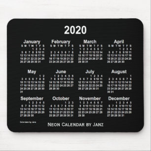 2020 Neon White Agenda van Janz Muismat